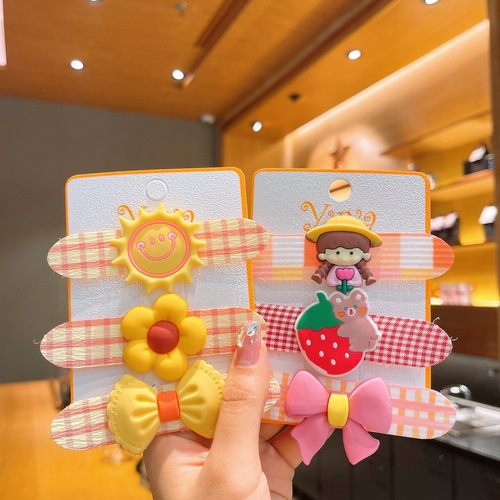 Children's bangs stickers, headbands, little girl princess hair stickers, summer hair sorting tool, baby girl's Velcro stickers