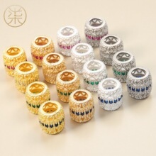 18K�~僽�߱�ɫ育�ɫ�ʯ�U�մ��Ͱ��diy�ֹ���朴����Ʒ���