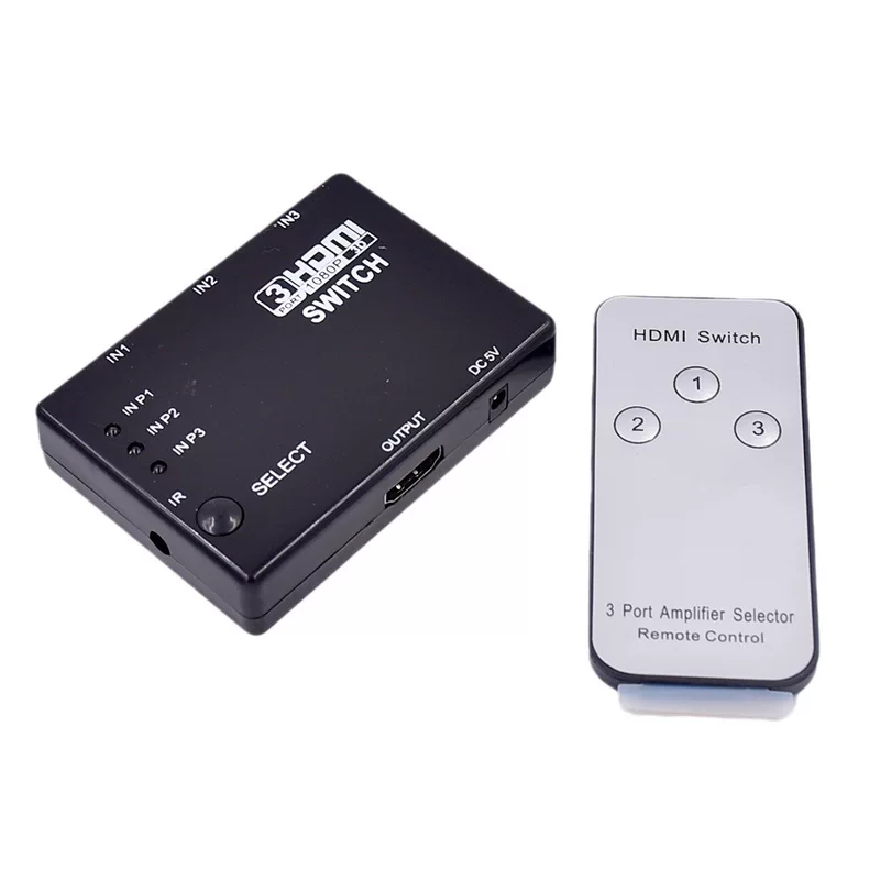 С пультом дистанционного управления, переключатель HDMI 3 входа и 1 выхода 1080P 3D, HDMI дистрибьютор