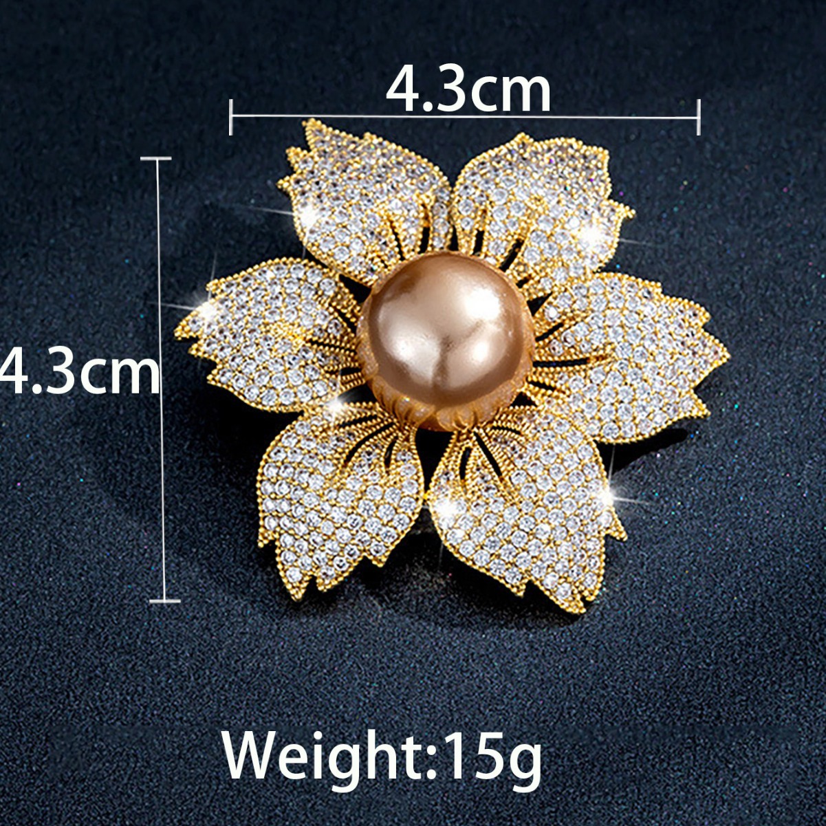Simple elegante Bauhinia broche perla traje de las mujeres ramillete completo diamante flor cardigan accesorios PIN image 4