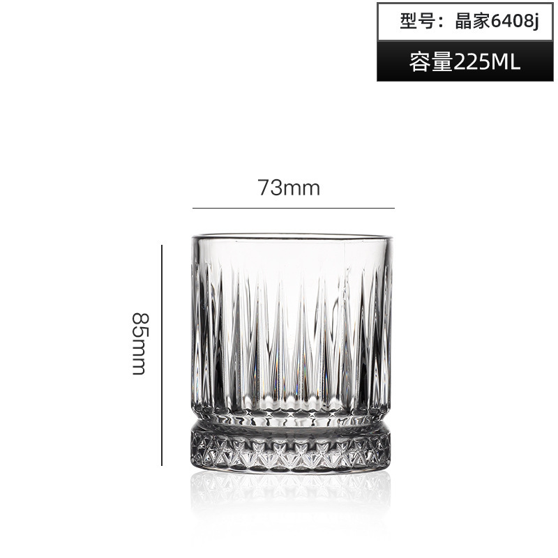 Directo de fábrica creativa tallada copa de vino clásica Copa bebida taza de cerveza engrosada logotipo impreso al por mayor