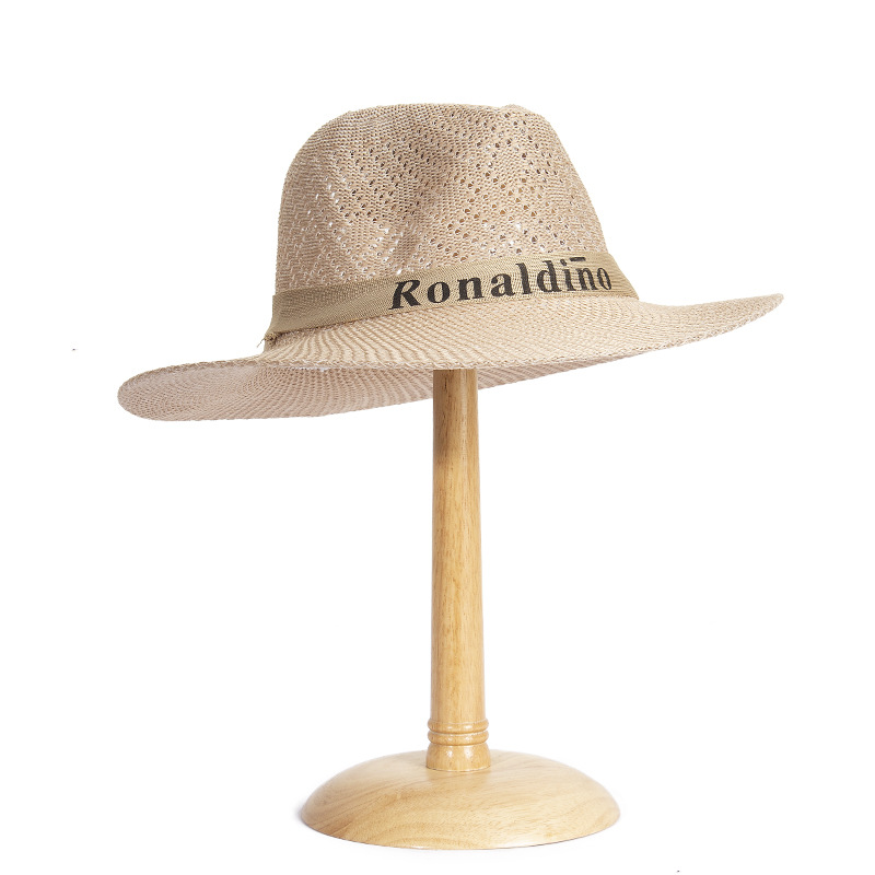 Wide Brim Cowboy Hat For Men Breathable Summer Sun Protection_voghion.com