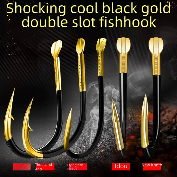 Cool black gold double groove Iseini Izu new kanto spinless flying fish sleeve sea evening thousand and bulk hook fishing gear wholesale