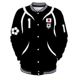Cross-Border New Product Peripherals Japanese Comic Blue Lock Blue Prison Color Printed Single-Breasted Baseball Uniform Autumn One Piece Wholesale
