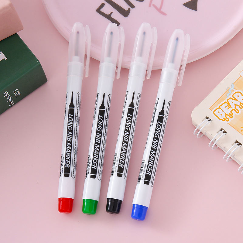 Marrotulador de cabeza larga, bolígrafo creativo de carpintería, marcador de baldosas de cerámica de boca profunda, decoración de baño, marcador aceitoso especial al por mayor