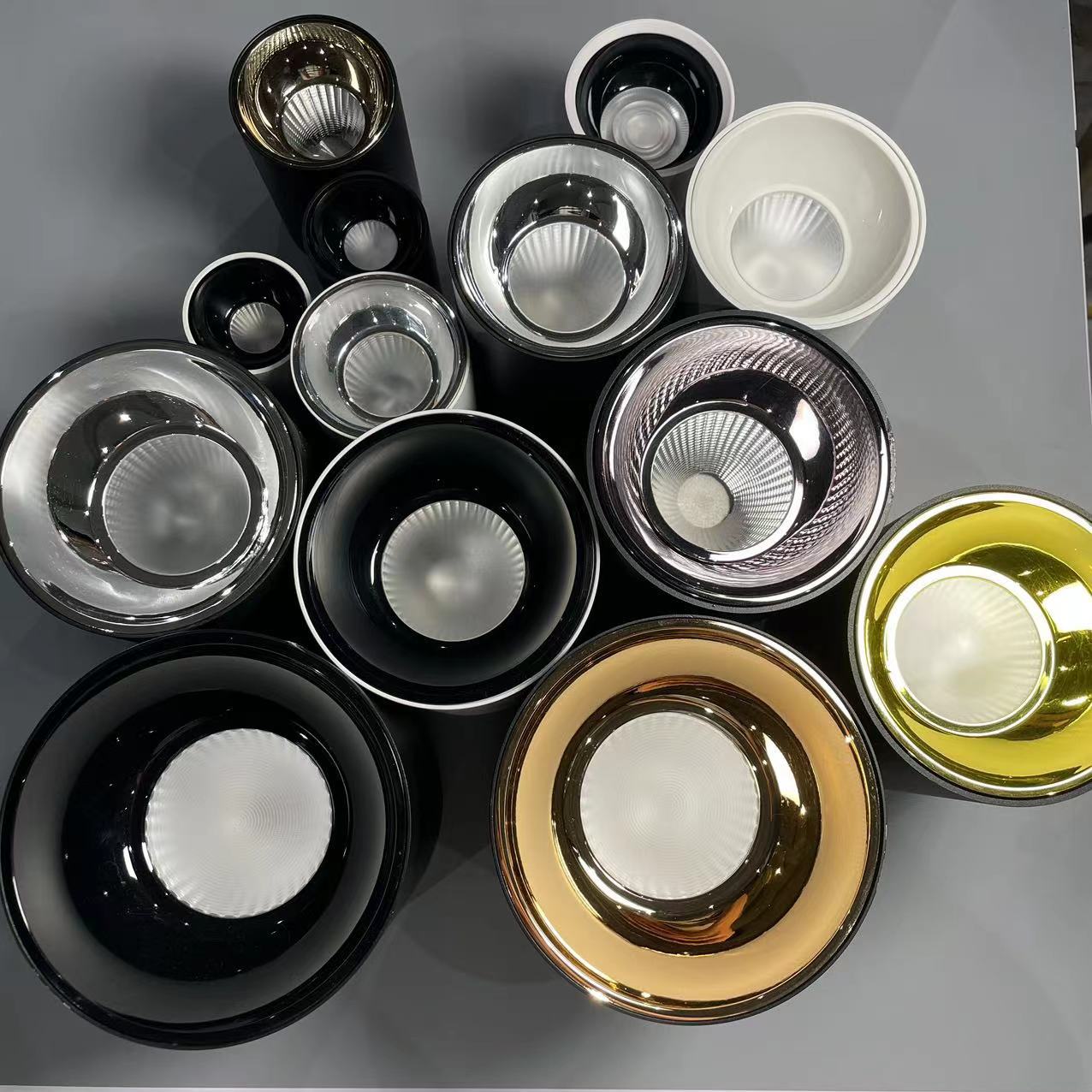 明装筒灯外壳  商场酒店吸顶免开孔 格瑞杯 cob天花灯外壳套件|ms