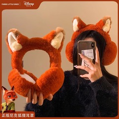 疯狂动物城正版尼克朱迪刺绣毛绒耳罩女秋冬耳套加厚加绒保暖耳捂