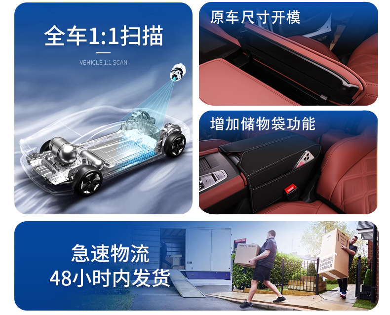 Changan three-generation CS75plus armrest case leather case modified central control hand case cover protective pad auto parts supplies