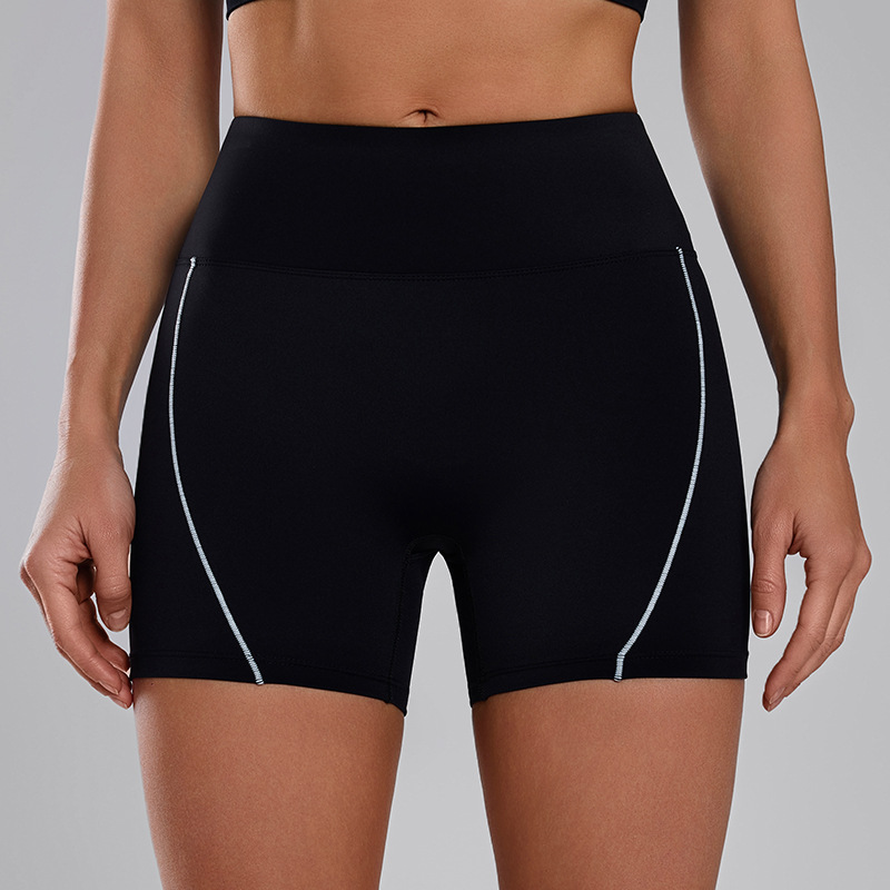 Nuevos pantalones cortos de yoga desnudos transfronterizos de primavera y verano para mujeres correr y acondicionarse ajustados de cintura alta y caderas deportivas bottom pants