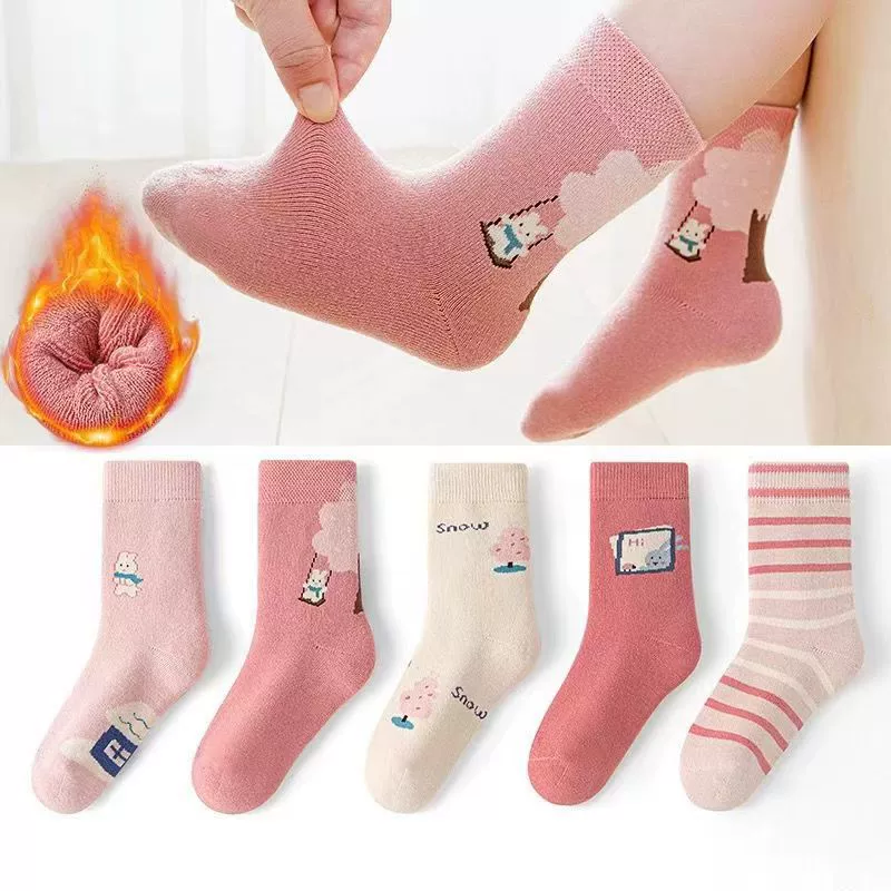 Крысиные детские носки с шестью пальцами зимой утолщенные теплые бескостные шерстяные носки
