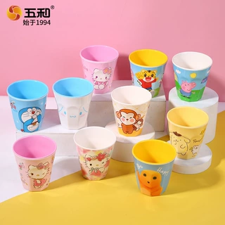 来图定制食品级密胺卡通杯子塑料杯个性化创意多角水杯logo