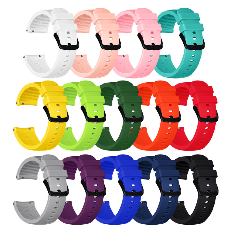 For Samsung Gear sport 20mm silicone strap color half twill Sports replacement wristband