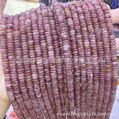 Beads Aventurine Round Beads Loose – Zərgərlik ara hissələri - natural-strawberry-crystal-26mm