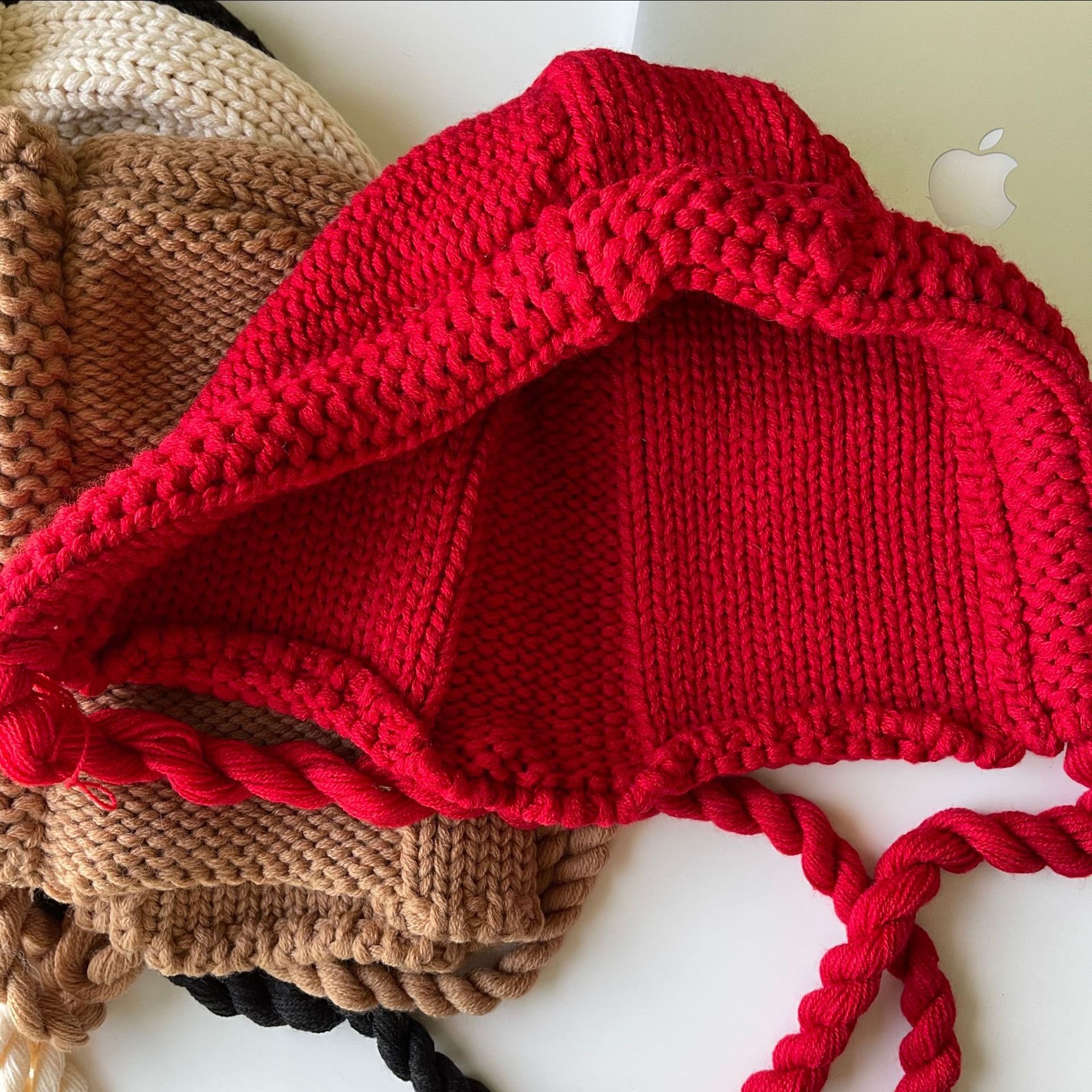 Winter Warm Half Wrapped Knitted Coarse Wool Hat - Image 3