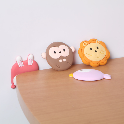 Cartoon creative door handle anti-collision pad wall sticker behind door refrigerator bump sticker household silent thickened silicone protective sticker