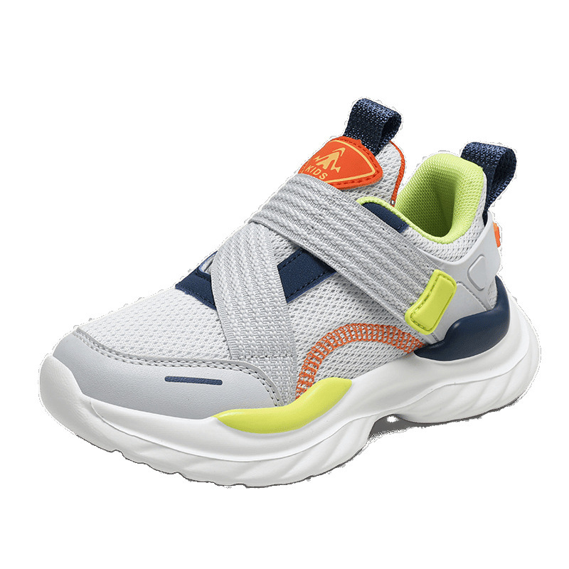 Zapatos para niños, verano 2025, nuevos zapatos deportivos transpirables de malla para niños, zapatos de papá de suela blanda para niños de mediana edad