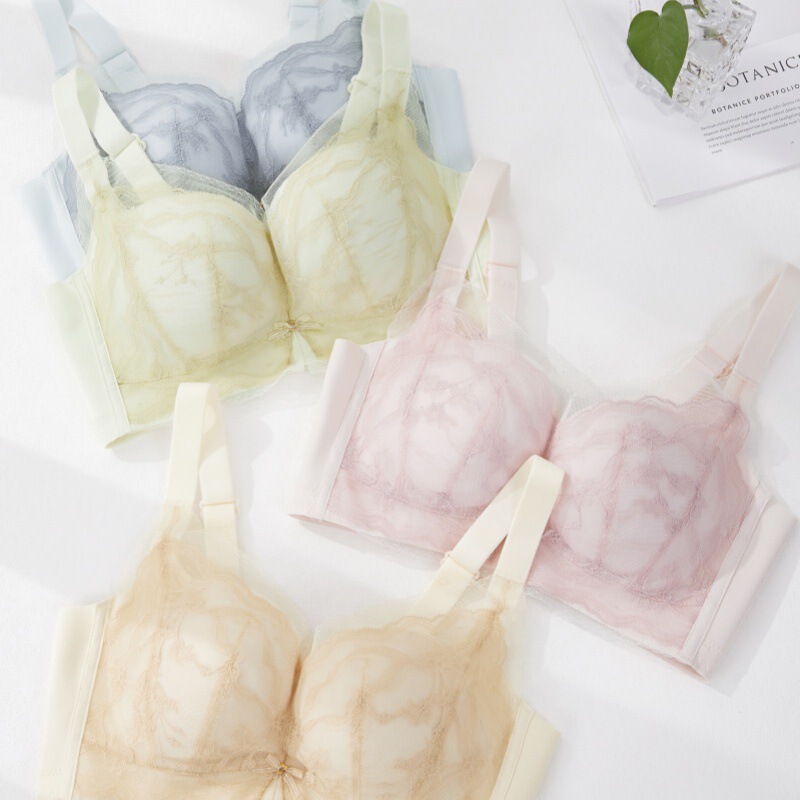 Mimi beauty one-piece nude underwear without side bone without steel ring small bra sexy gather close accessory breast adjustment