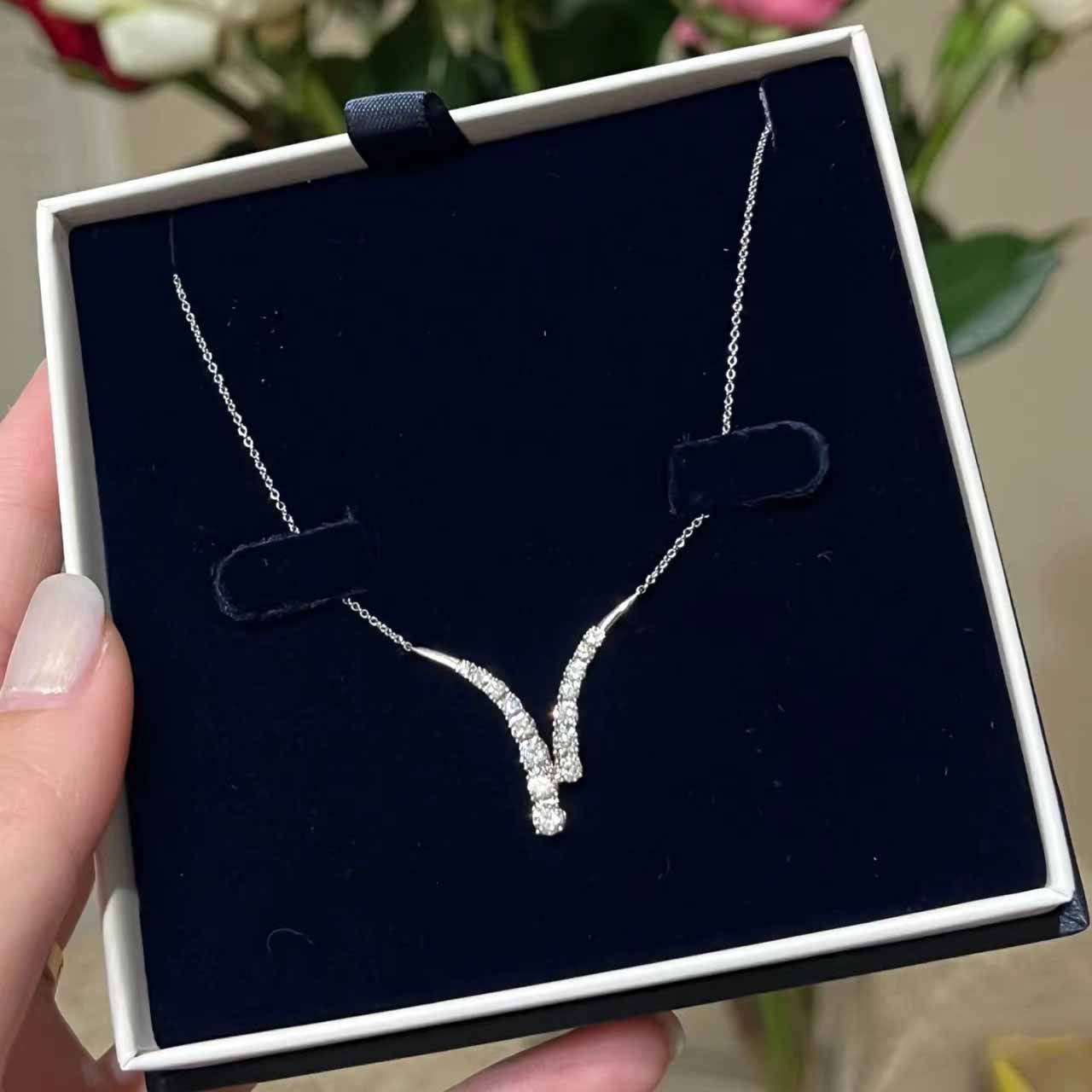 Elegante Diamantkette Für Damen - Funkelndes Halsschmuck-accessoire_voghion.com