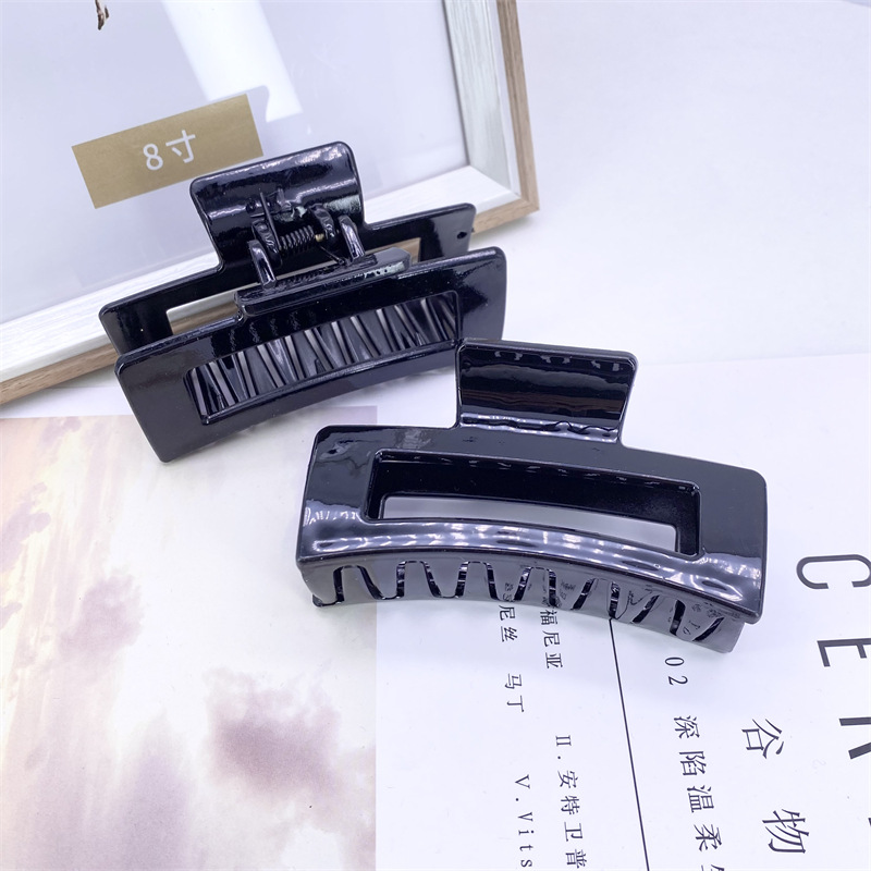 Estilo coreano 2022 primavera nuevo gran cuadrado agarre simple geométrico tiburón clip espalda Cabeza pelo agarre pelo accesorios al por mayor