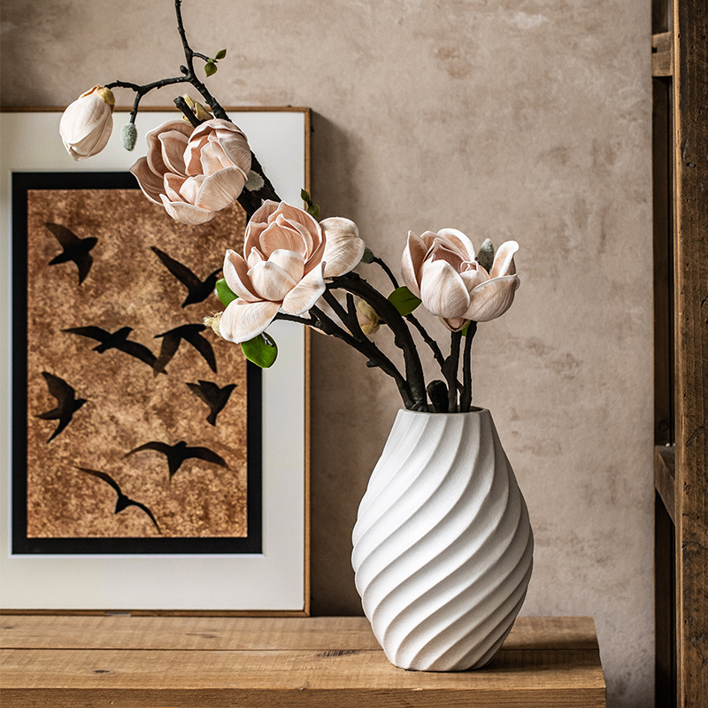 Art Conch Jarrón B & B Escultura en relieve retro Muebles para el hogar de nicho Exportación transfronteriza Decoración de cerámica Decoración