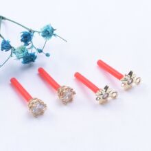 S925�yᘱ�ɫ14K����΢��ʯ���ǻʹڶ�ᔶ�� DIY���������
