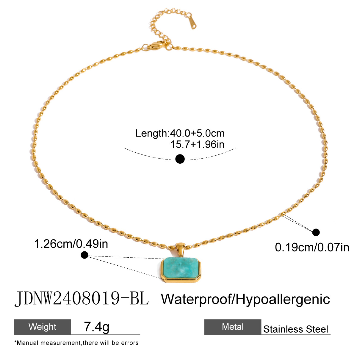 Wanxing estilo europeo y americano 18k oro de acero inoxidable collar de piedra de ojo de tigre universal mujer lujo ligero nicho alto sentido de joyería transfronteriza