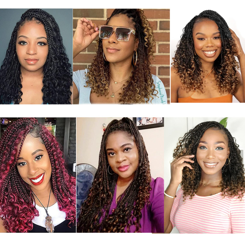 化学繊維の髪の三つ編みの飛子box braids crochet hairアフリカの汚いお下げのかぎ針の髪のそばめ|undefined