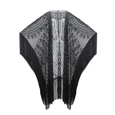 20世纪20年代复古流苏礼服披肩舞会派对长款亮片晚礼服亚马逊跨境