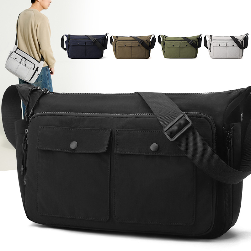 WEPOWER nuevo bolso cruzado de estilo coreano simple para hombres bolso de mensajero casual de moda bolso de hombro de estilo universitario japonés