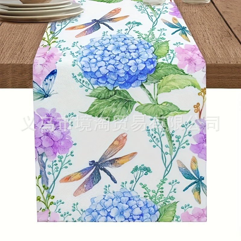 リネンのテーブルの旗の田園の花のレモンの夏の家のレストランの食卓の屋外の装飾のプリントのテーブルクロスのテーブルの旗|undefined
