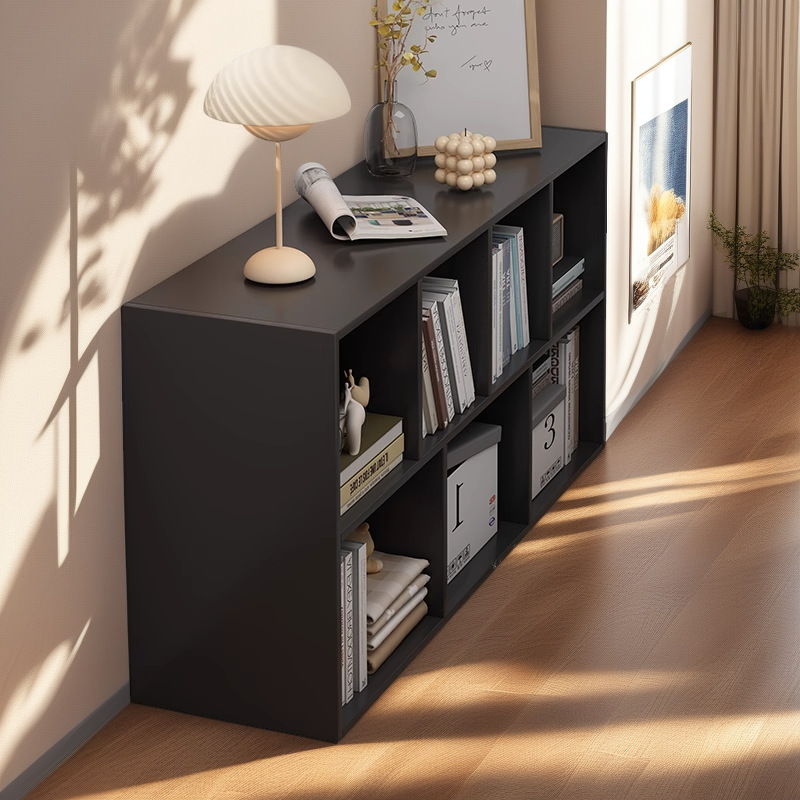 Nordic Black Plaid Cabinet Floor-To-Ceiling Wall-Mounted Living Room Sofa Side Low Cabinet Storage Cabinet Home Kalek Plaid Cabinet