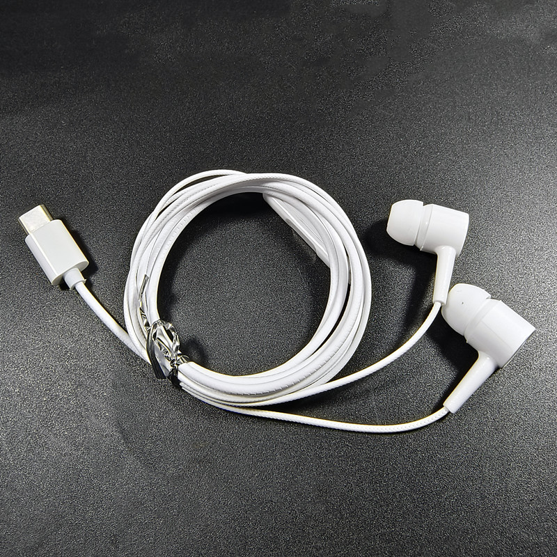 3.5 auriculares con cable de orificio redondo tipo c semi-in-in HD teléfono móvil con marca auricular fábrica al por mayor