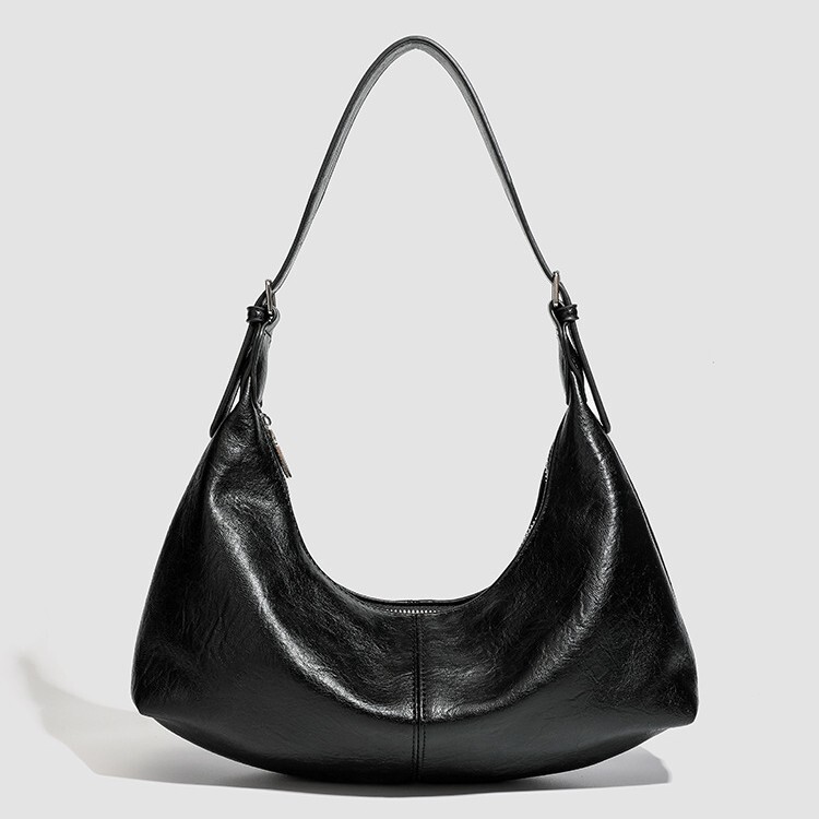 Bags for Women in Autumn and Winter American Soft Leather Baguette Bag Brown Maillard Style Armpit Bag Satchel Shoulder Crossbody Bag