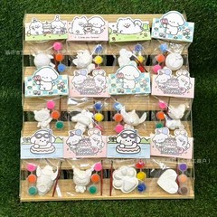 DIY 着色石膏人形、顔料付き、卸売、子供用手作り教育玩具、屋台、小物、送料無料
