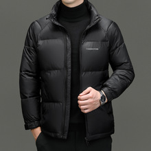 2024冬季新款男士棉服休闲立领加厚保暖外套中年时尚羽绒棉服代发