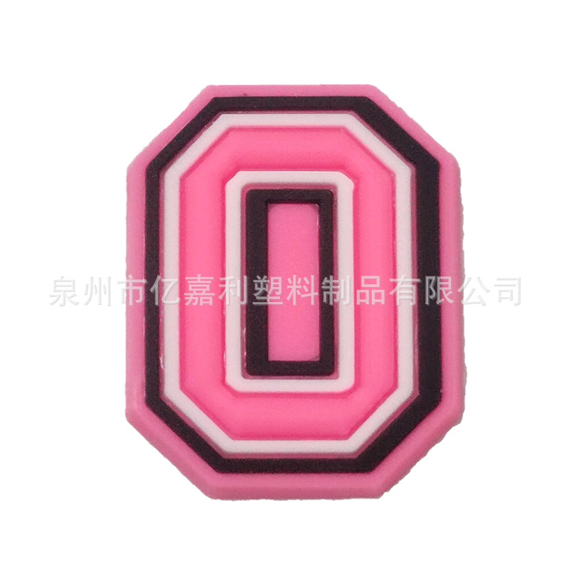 Rosa carta serie agujero zapatos Accesorios agujero zapatos DIY zapatos desmontables flor zapato hebilla al por mayor