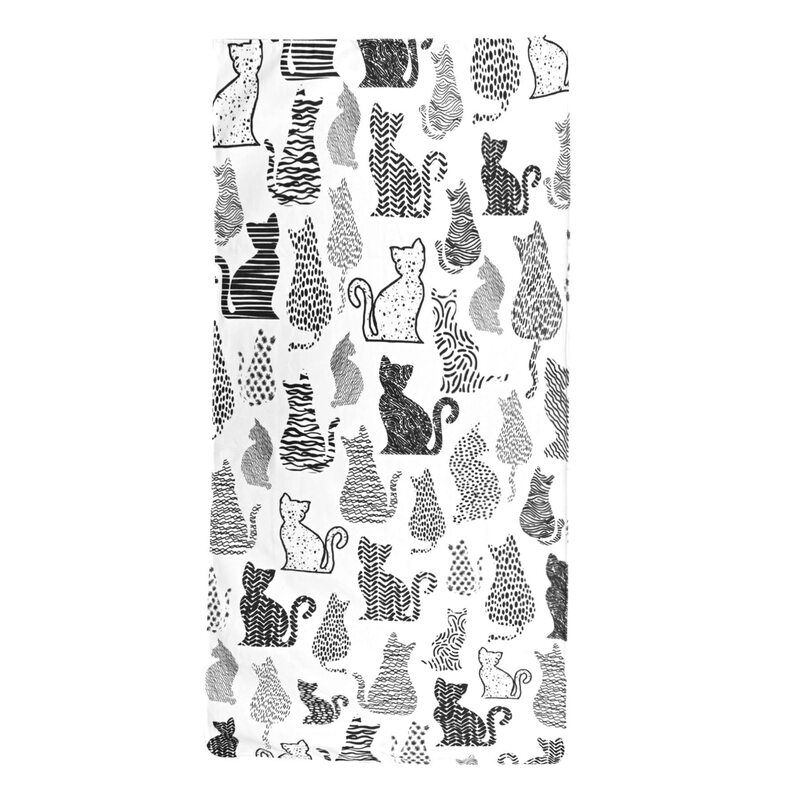 Kitten Beach Towel Soft Microfiber Quick-drying Anti-sand Suitable for Women Anime Picnic Bath Pool Yoga Towel