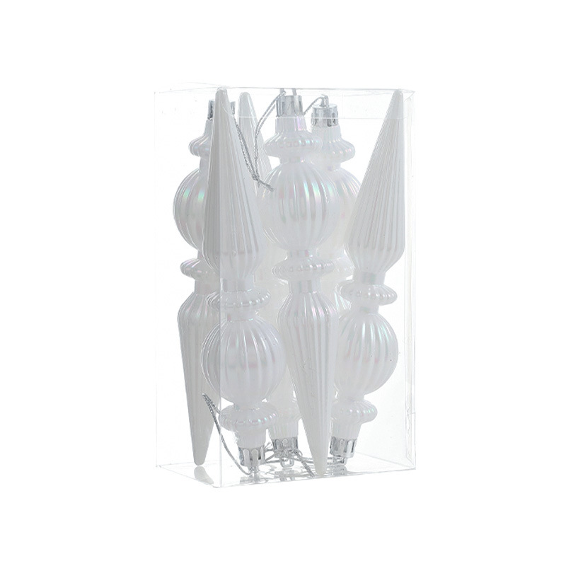 Nuevo color sólido y colorido en forma especial galvanizado colgante de Navidad caja de hielo cónico árbol de Navidad decoración de ventana colgante
