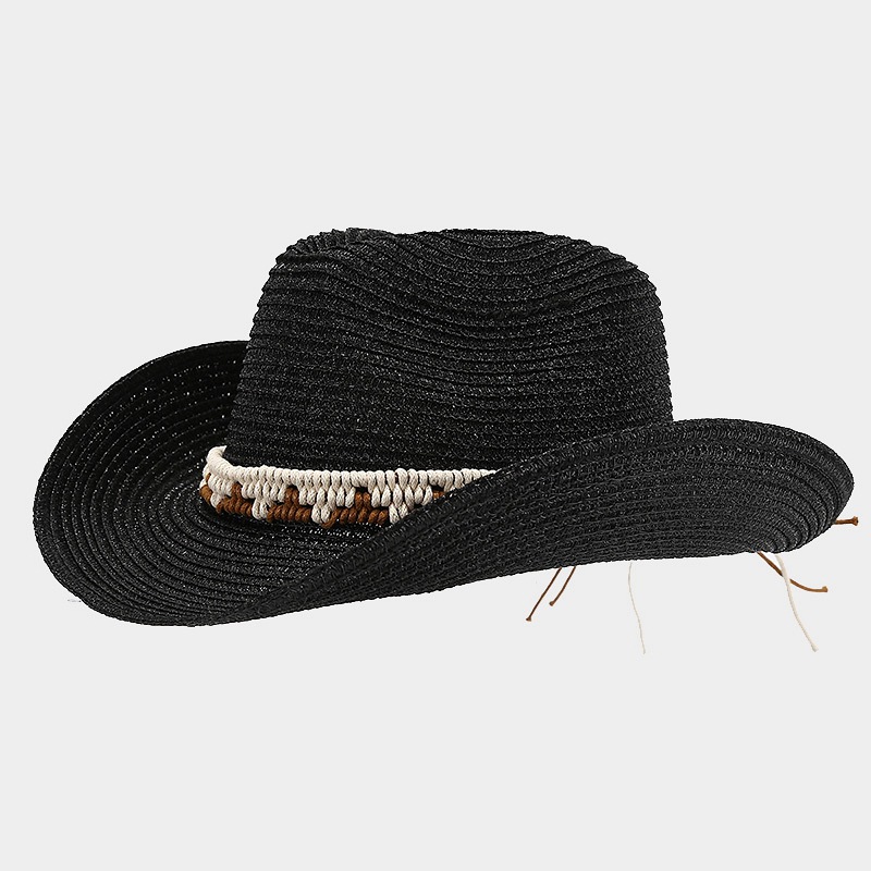 Herramientas de marea sombrero solar de vacaciones de verano estilo dorado tejido de paja sombrero de sol plástico para mujeres image 7