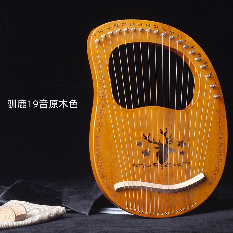 De una sola placa de 19 cuerdas lyre piano Lira en stock