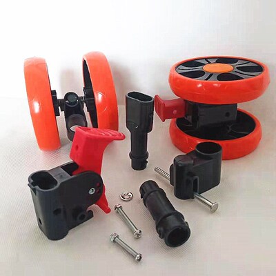 wholesale Bamboo and rattan baby garden cart Various parts Universal wheel connector Imitation rattan Wheels parts Rear brake