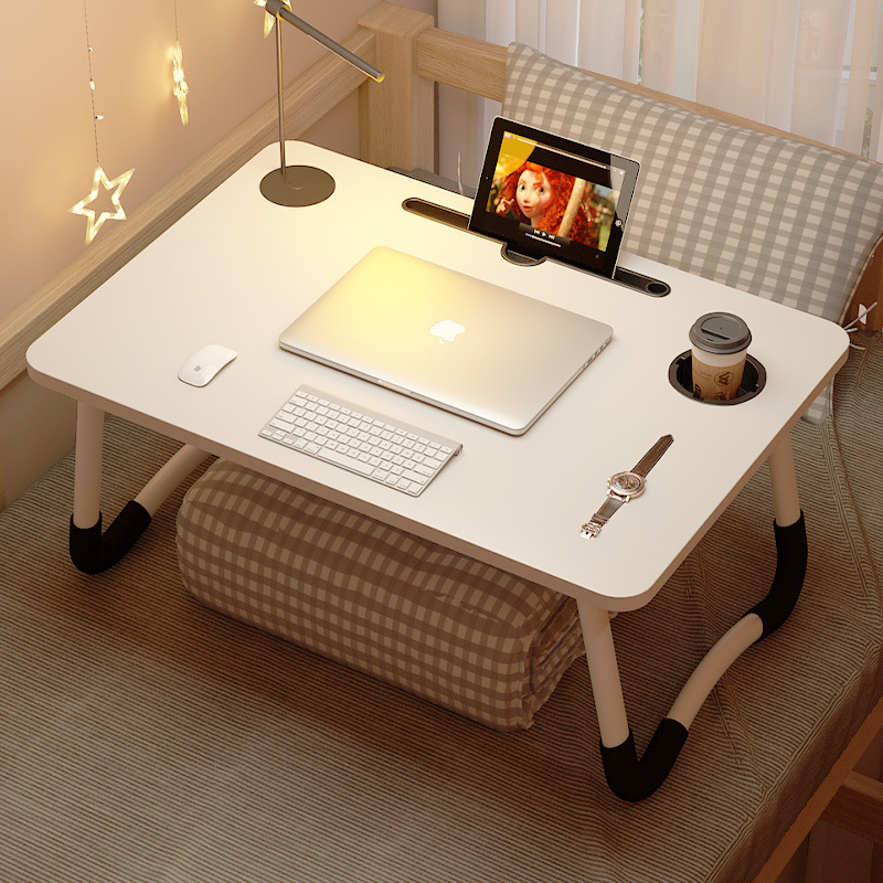 ベッドデスク折りたたみ式小さなテーブル学習ラップトップ折りたたみテーブル怠惰な家庭用出窓学習テーブル|undefined