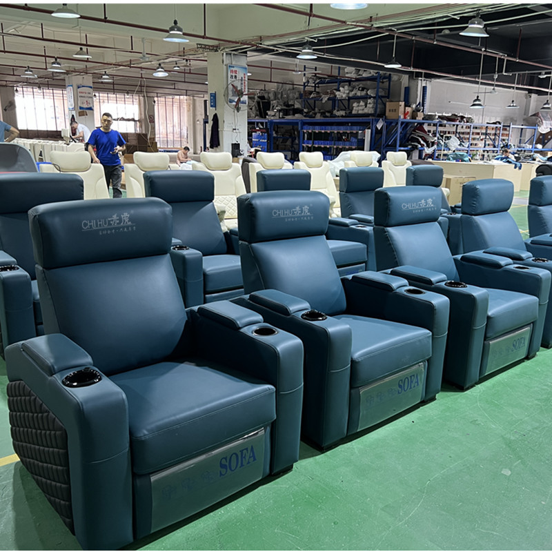 Home Theater Sofa Electric Private Villa Cinema Movie Theater Movie Hall Genuine Leather Multifunctional Chair AV Room Combination