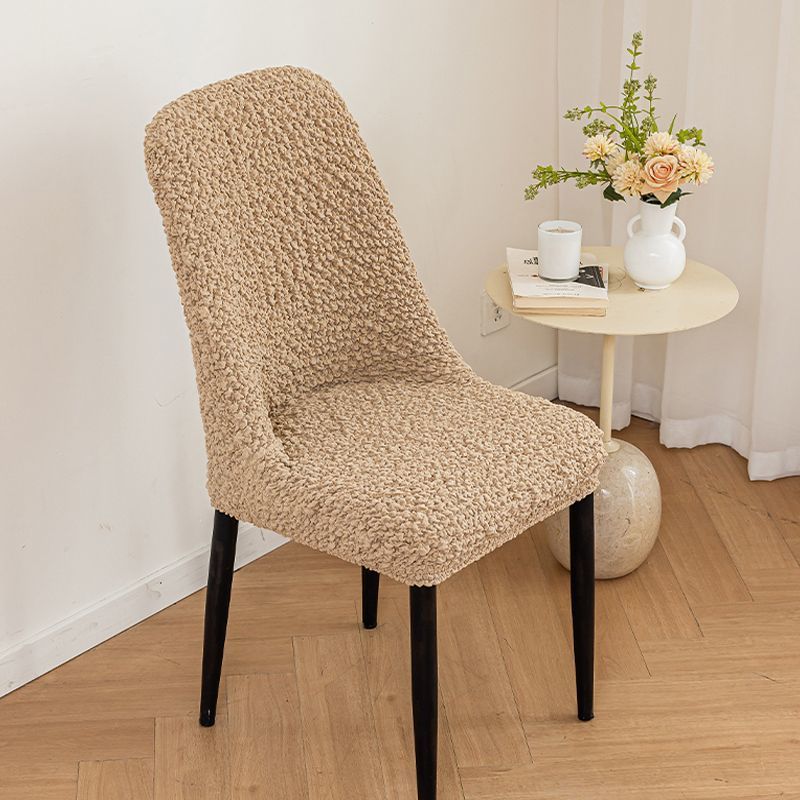 cubierta de silla de arco de tela de tela de alta elástica respaldo respirado doméstico cubierta de silla de mesa de comedor cuatro estaciones cubierta de taburete universal a prueba de polvo
