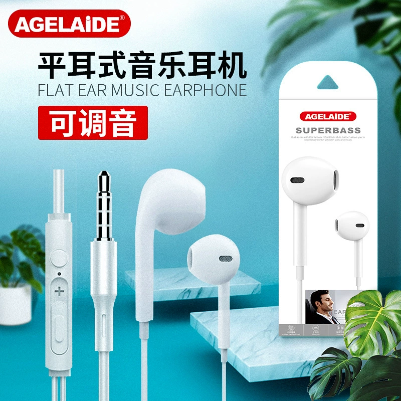 Wired earphones model 611, universal 3.5 mm or Type‑C, inline mic and volume control