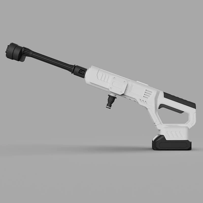High-Pressure Water Gun Wholesale, Portable car washer - white-bare-metal