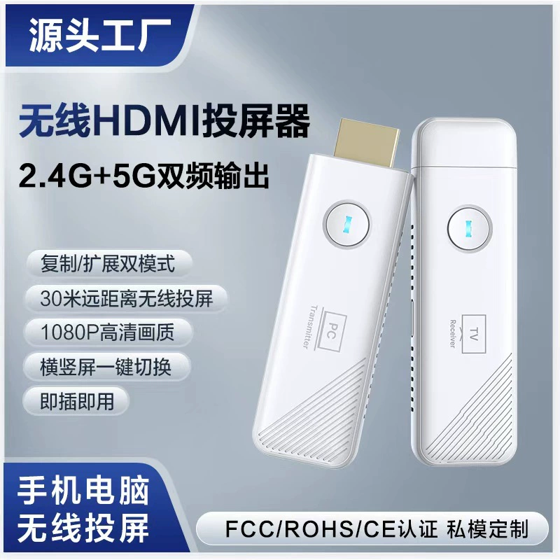 Промо-проектор беспроводной HDMI с экраном 1080p HD, передатчик удалённого управления 5G, мини-портативный