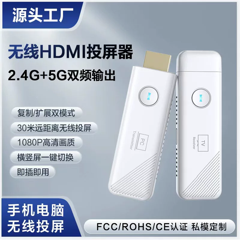 Промо-проектор беспроводной HDMI с экраном 1080p HD, передатчик удалённого управления 5G, мини-портативный