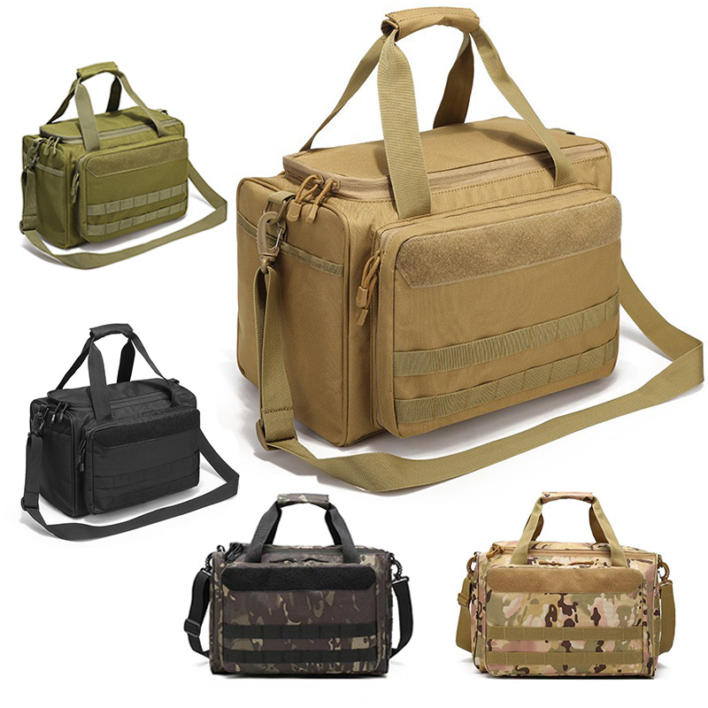 Spot Outdoor Tactical Multi-function Large Capacity Storage Sports Handbag Gun Bag Oxford Waterproof Field Army Fan Bag