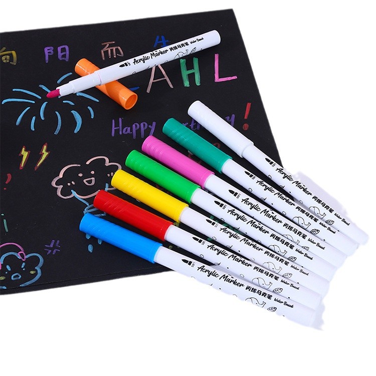 Nuevos productos acrílico almacenable marcador de pincel conjunto de pincel de pintura de arte estudiantes pincel de graffiti pincel de color acuarela pincel al por mayor